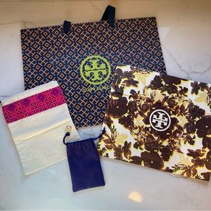 Tory Burch shopping bags and pouches